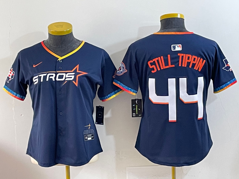 Youth 2025 MLB Houston Astros 44 Alvarez black jersey style 4
